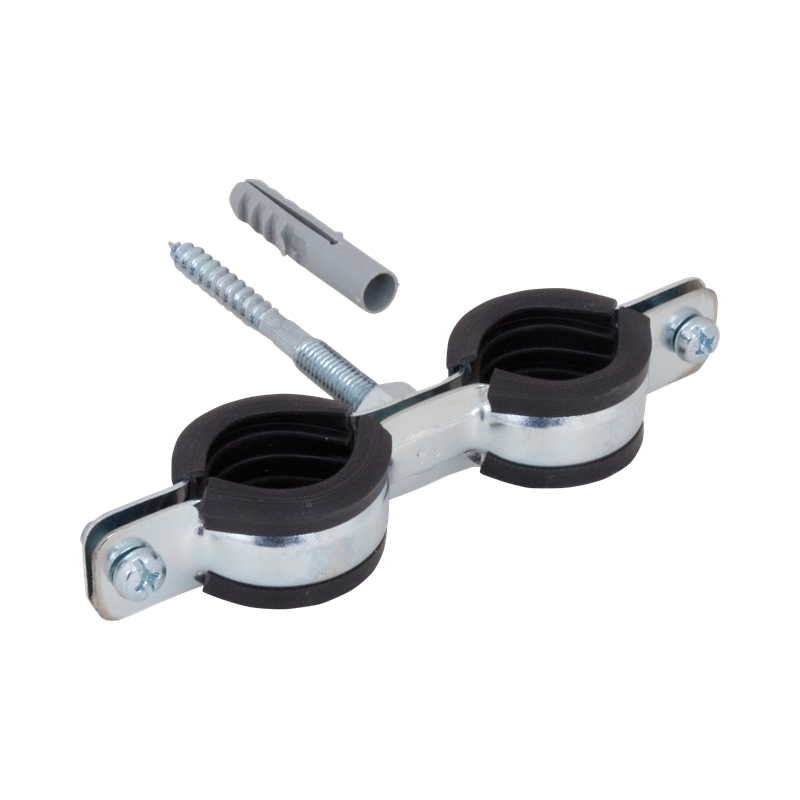 Walraven Pipe Clamp double EPDM Screw 8x80 + Plug 25-29mm